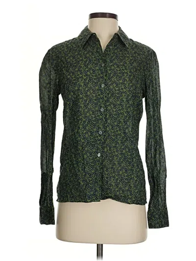 Pre-owned Assorted Brands Long Sleeve Button Down Shirt In Green