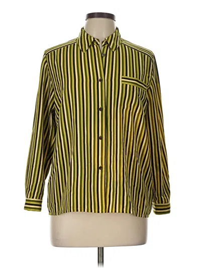 Pre-owned Assorted Brands Long Sleeve Button Down Shirt In Green