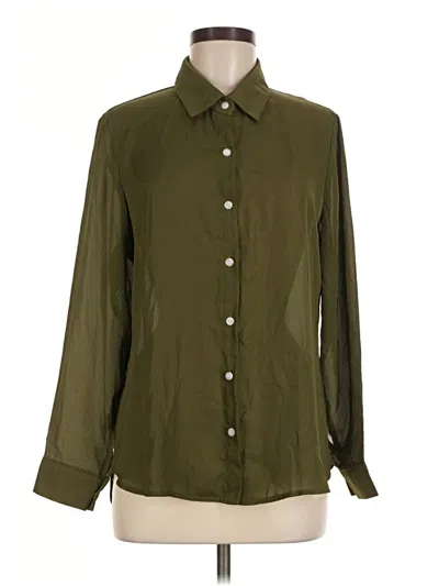 Pre-owned Assorted Brands Long Sleeve Button Down Shirt In Green