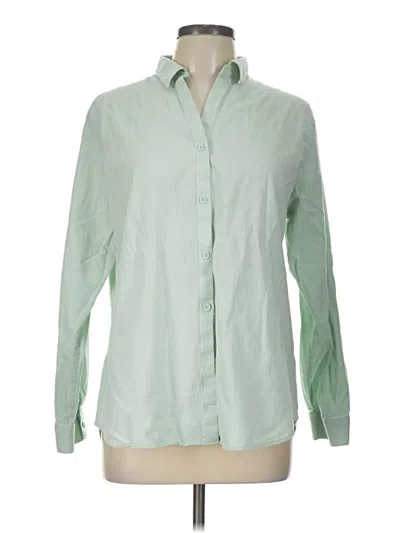Pre-owned Assorted Brands Long Sleeve Button Down Shirt In Green