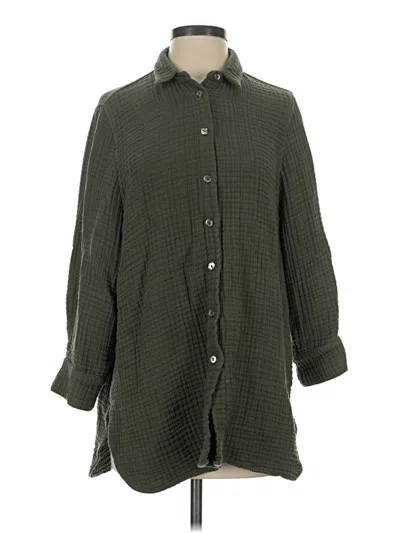 Pre-owned Assorted Brands Long Sleeve Button Down Shirt In Green