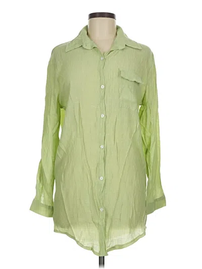 Pre-owned Assorted Brands Long Sleeve Button Down Shirt In Green