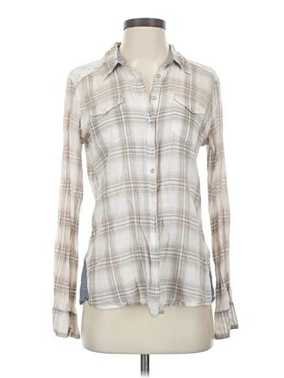 Pre-owned Assorted Brands Long Sleeve Button Down Shirt In Ivory