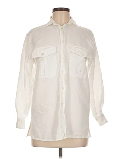 Pre-owned Assorted Brands Long Sleeve Button Down Shirt In Ivory