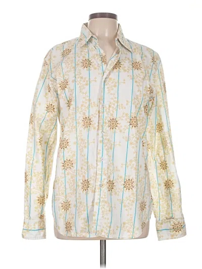 Pre-owned Assorted Brands Long Sleeve Button Down Shirt In Ivory