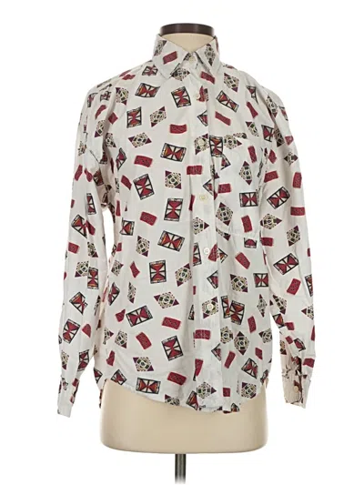 Pre-owned Assorted Brands Long Sleeve Button Down Shirt In Ivory