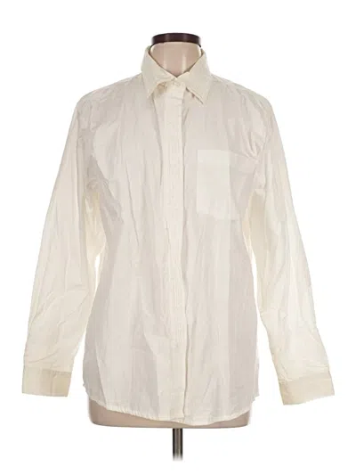 Pre-owned Assorted Brands Long Sleeve Button Down Shirt In Ivory