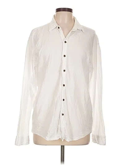 Pre-owned Assorted Brands Long Sleeve Button Down Shirt In Ivory