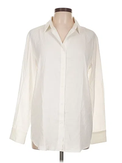 Pre-owned Assorted Brands Long Sleeve Button Down Shirt In Ivory