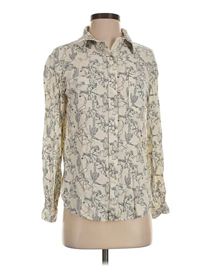 Pre-owned Assorted Brands Long Sleeve Button Down Shirt In Ivory