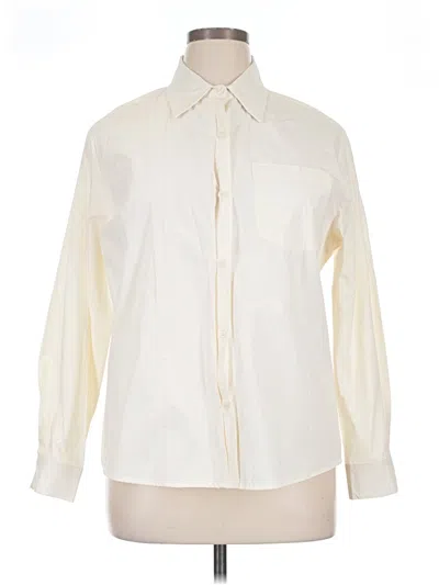 Pre-owned Assorted Brands Long Sleeve Button Down Shirt In Ivory