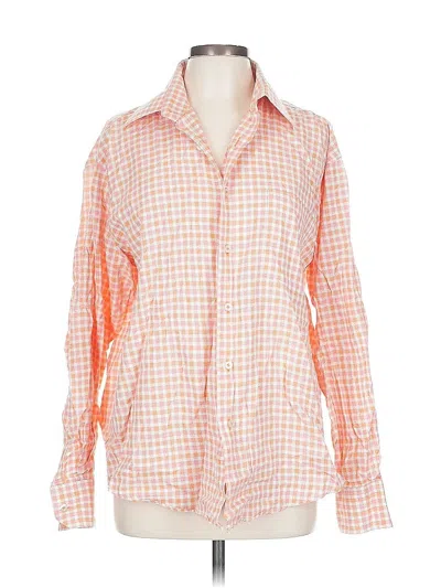 Pre-owned Assorted Brands Long Sleeve Button Down Shirt In Orange
