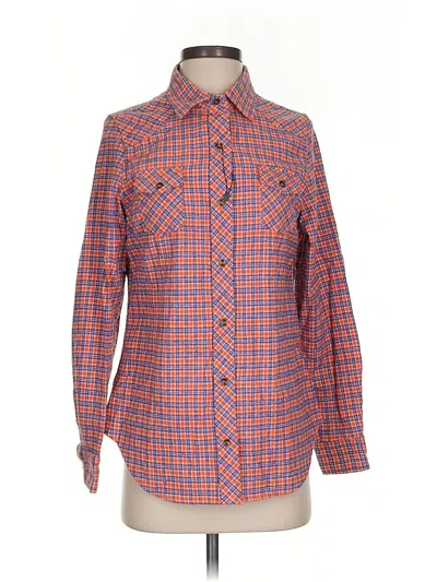 Pre-owned Assorted Brands Long Sleeve Button Down Shirt In Orange
