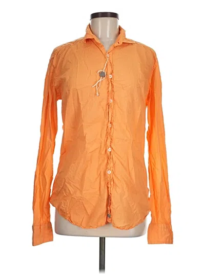 Pre-owned Assorted Brands Long Sleeve Button Down Shirt In Orange