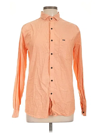Pre-owned Assorted Brands Long Sleeve Button Down Shirt In Orange