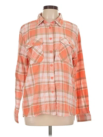 Assorted Brands Long Sleeve Button Down Shirt In Orange
