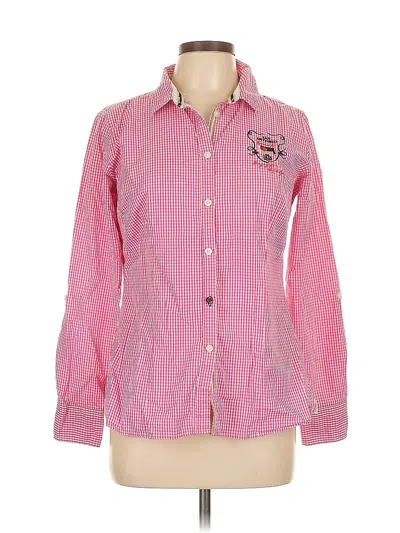 Pre-owned Assorted Brands Long Sleeve Button Down Shirt In Pink