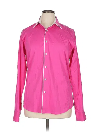 Pre-owned Assorted Brands Long Sleeve Button Down Shirt In Pink