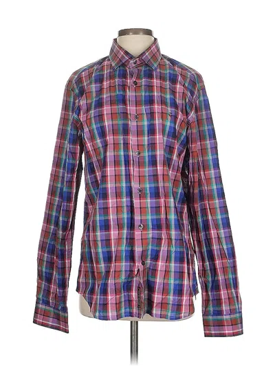 Pre-owned Assorted Brands Long Sleeve Button Down Shirt In Pink
