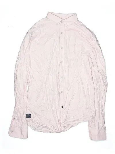 Pre-owned Assorted Brands Kids' Long Sleeve Button Down Shirt In Pink