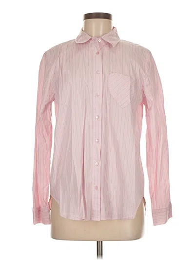 Pre-owned Assorted Brands Long Sleeve Button Down Shirt In Pink