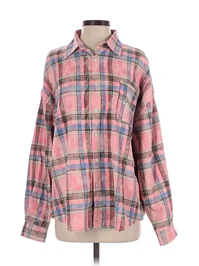 Pre-owned Assorted Brands Long Sleeve Button Down Shirt In Pink