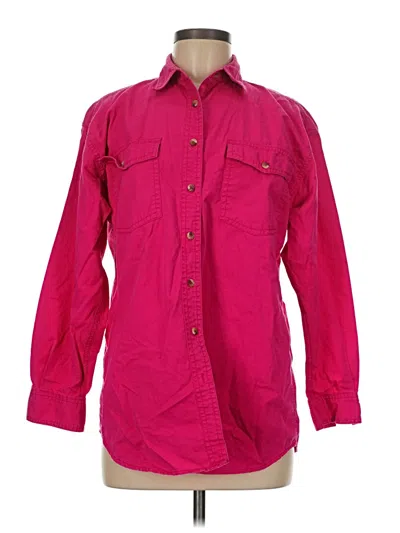 Pre-owned Assorted Brands Long Sleeve Button Down Shirt In Pink
