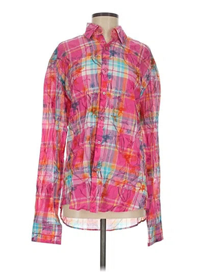 Pre-owned Assorted Brands Long Sleeve Button Down Shirt In Pink