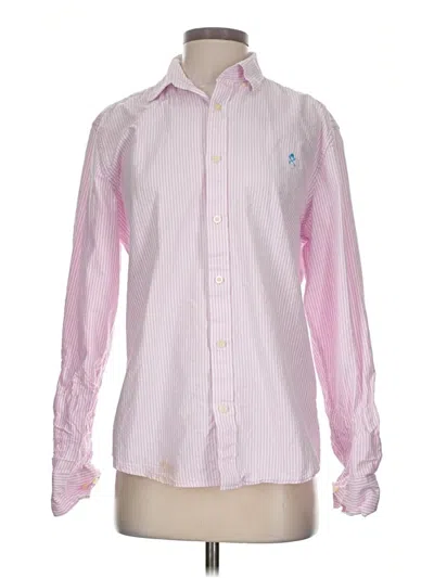 Pre-owned Assorted Brands Long Sleeve Button Down Shirt In Pink