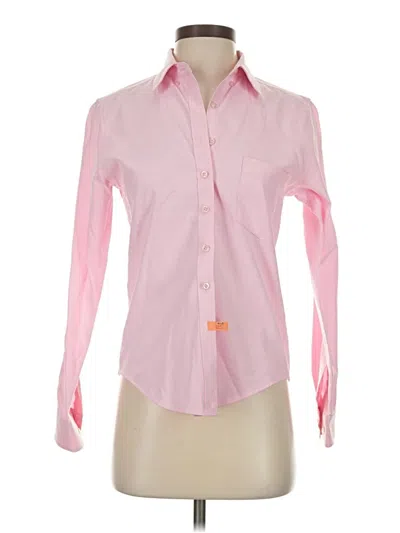 Pre-owned Assorted Brands Long Sleeve Button Down Shirt In Pink