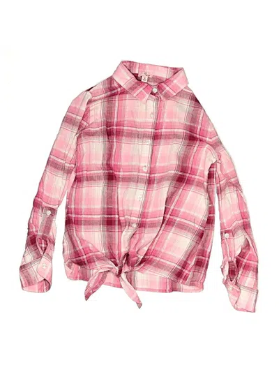 Pre-owned Assorted Brands Kids' Long Sleeve Button Down Shirt In Pink
