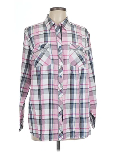 Pre-owned Assorted Brands Long Sleeve Button Down Shirt In Pink