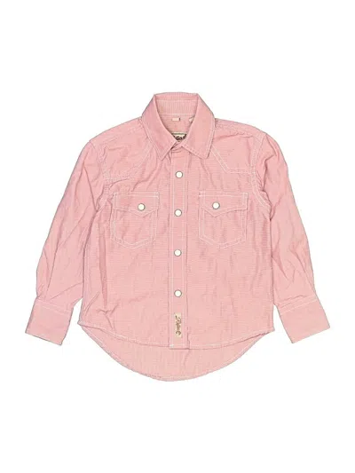 Pre-owned Assorted Brands Kids' Long Sleeve Button Down Shirt In Pink