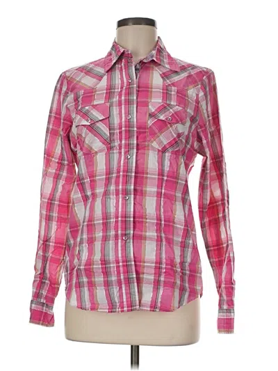 Pre-owned Assorted Brands Long Sleeve Button Down Shirt In Pink