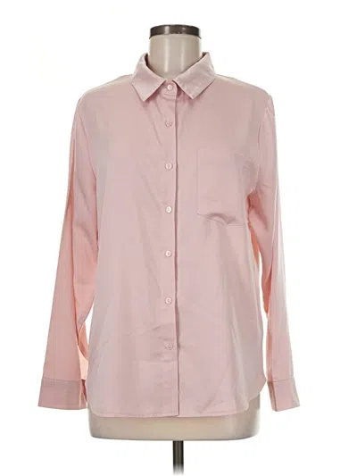 Pre-owned Assorted Brands Long Sleeve Button Down Shirt In Pink