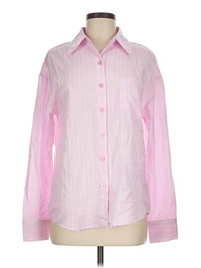 Assorted Brands Long Sleeve Button Down Shirt In Pink