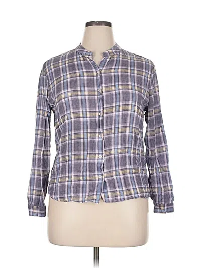 Pre-owned Assorted Brands Long Sleeve Button Down Shirt In Purple