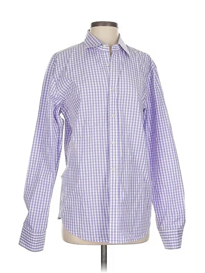 Pre-owned Assorted Brands Long Sleeve Button Down Shirt In Purple