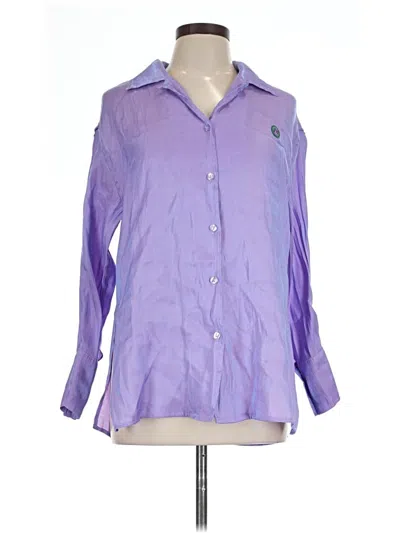 Pre-owned Assorted Brands Long Sleeve Button Down Shirt In Purple