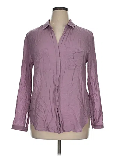 Pre-owned Assorted Brands Long Sleeve Button Down Shirt In Purple