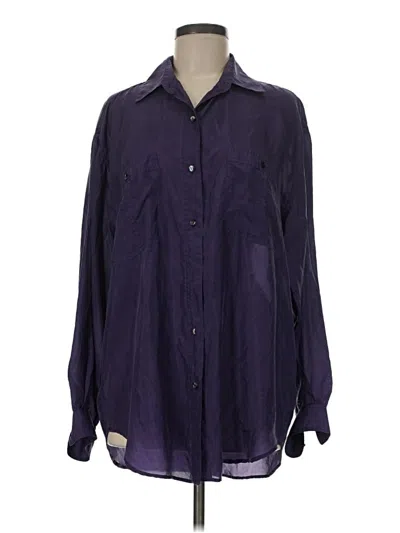 Pre-owned Assorted Brands Long Sleeve Button Down Shirt In Purple