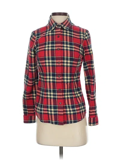 Pre-owned Assorted Brands Long Sleeve Button Down Shirt In Red