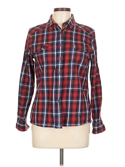 Pre-owned Assorted Brands Long Sleeve Button Down Shirt In Red