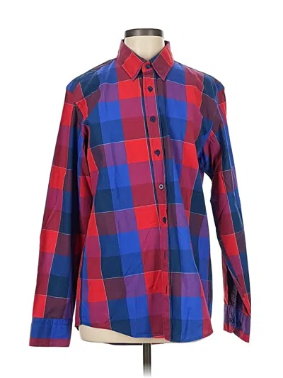 Pre-owned Assorted Brands Long Sleeve Button Down Shirt In Red