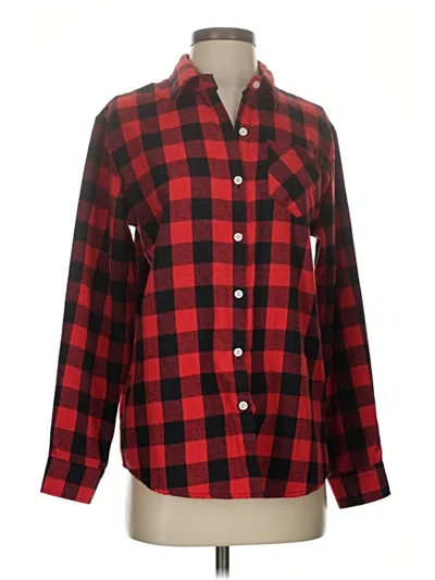 Pre-owned Assorted Brands Long Sleeve Button Down Shirt In Red
