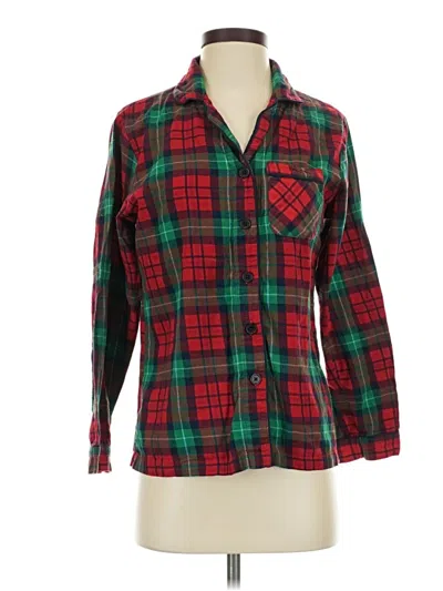 Pre-owned Assorted Brands Long Sleeve Button Down Shirt In Red