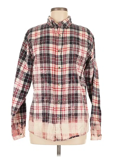 Pre-owned Assorted Brands Long Sleeve Button Down Shirt In Red