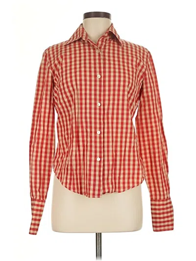 Pre-owned Assorted Brands Long Sleeve Button Down Shirt In Red