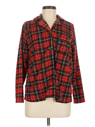 Pre-owned Assorted Brands Long Sleeve Button Down Shirt In Red