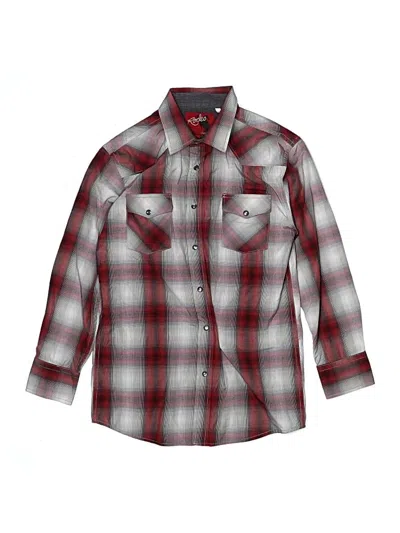 Pre-owned Assorted Brands Kids' Long Sleeve Button Down Shirt In Red
